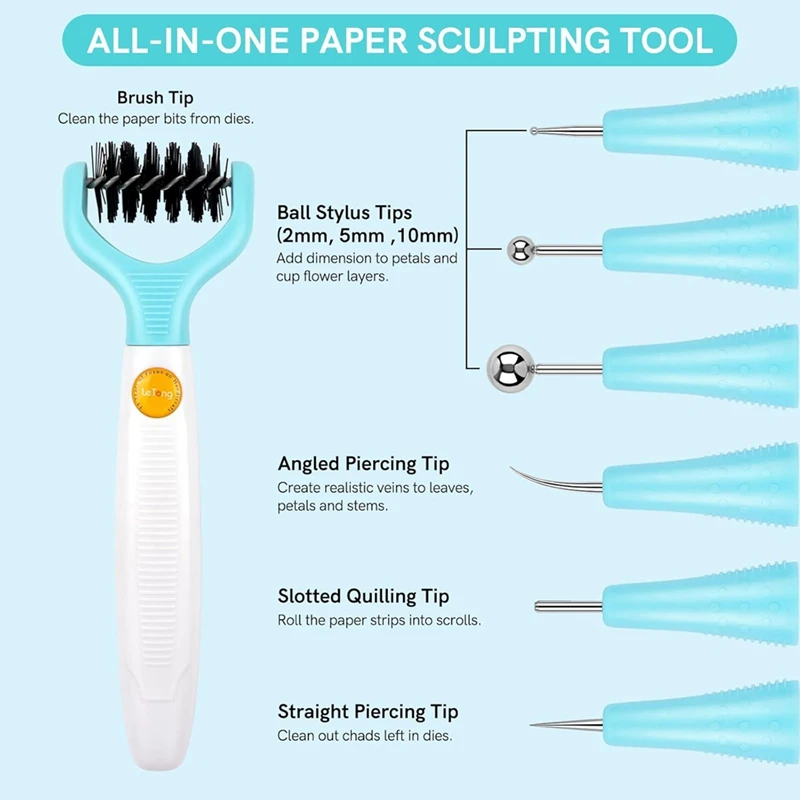 Top-8Piece/Set Paper Sculpture Tool Kit, Paper Flower Modeling Tool,Paper Flower Tool For Creating Three-Dimensional Flowers