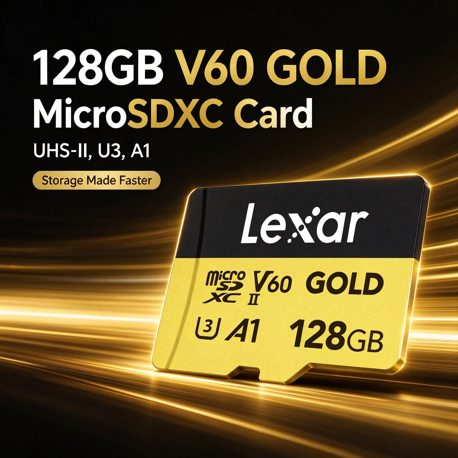 Lexar UHS-II V60 MicroSDXC TF Card Up to 280MB/s Professional Flash Memory Card 128GB 4K Video Storage For Drone Smartphone Cam