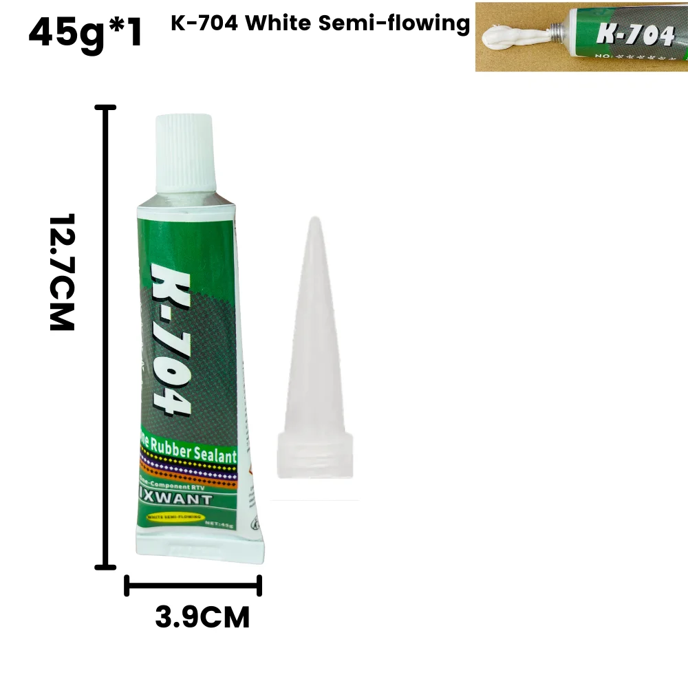K-703 704 705 706 One-Component RTV Silikonkautschuk-Dichtstoff Schwarz Weiß Transparenter Dichtungskleber für elektronische Komponenten 45 g