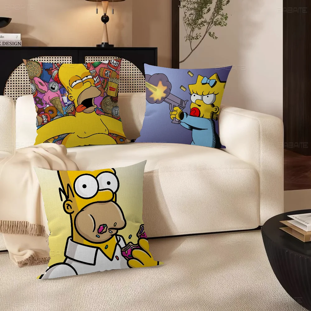 T-The-S-Simpsons Pillow Cover Design Cushion Cover Decor Holiday Decorati