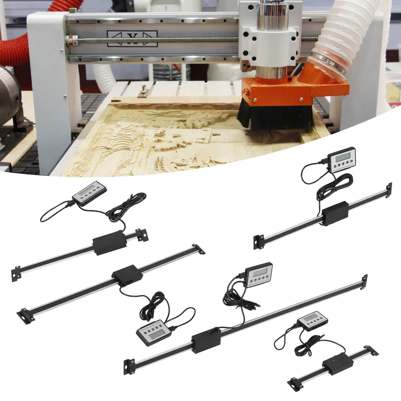 Lectura digital LCD Lectura digital Lectura digital Lectura digital Lineares métricos Imperiales Escala con pantalla digital para torno