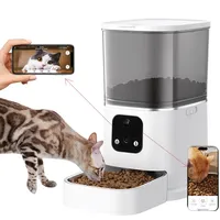 6L WIFI Tuya APP Two Way HD Video Food Dispenser Small Animal Pet Cats Dogs Smart Automatic Feeder With Dual