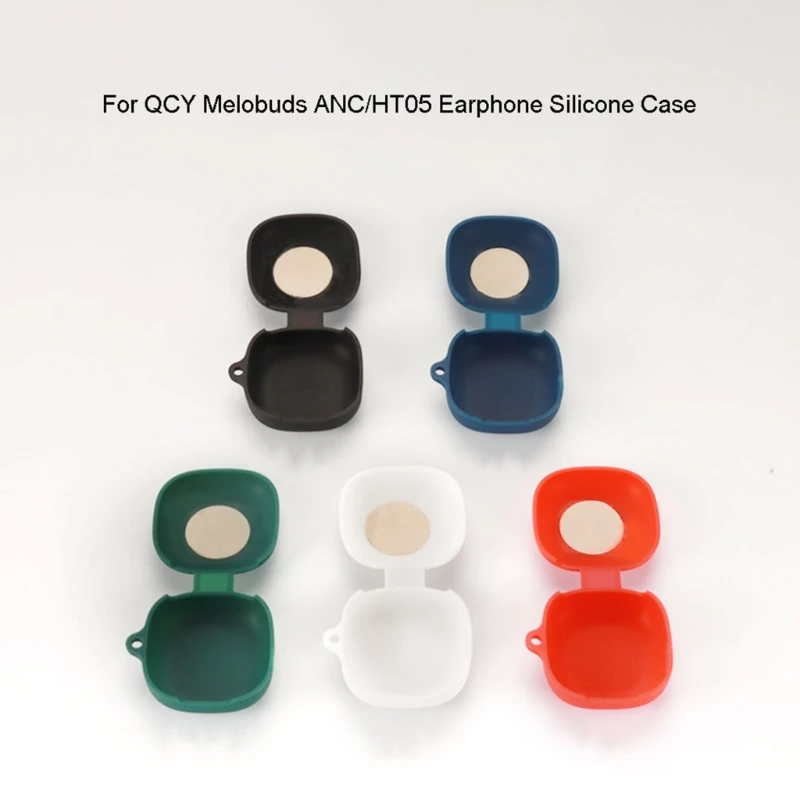 سماعة أذن مقاومة للصدمات غطاء صديق للبشرة لـ QCY Melobuds ANC HT05 غلاف قابل للغسل واقي مانع للانزلاق كم ناعم