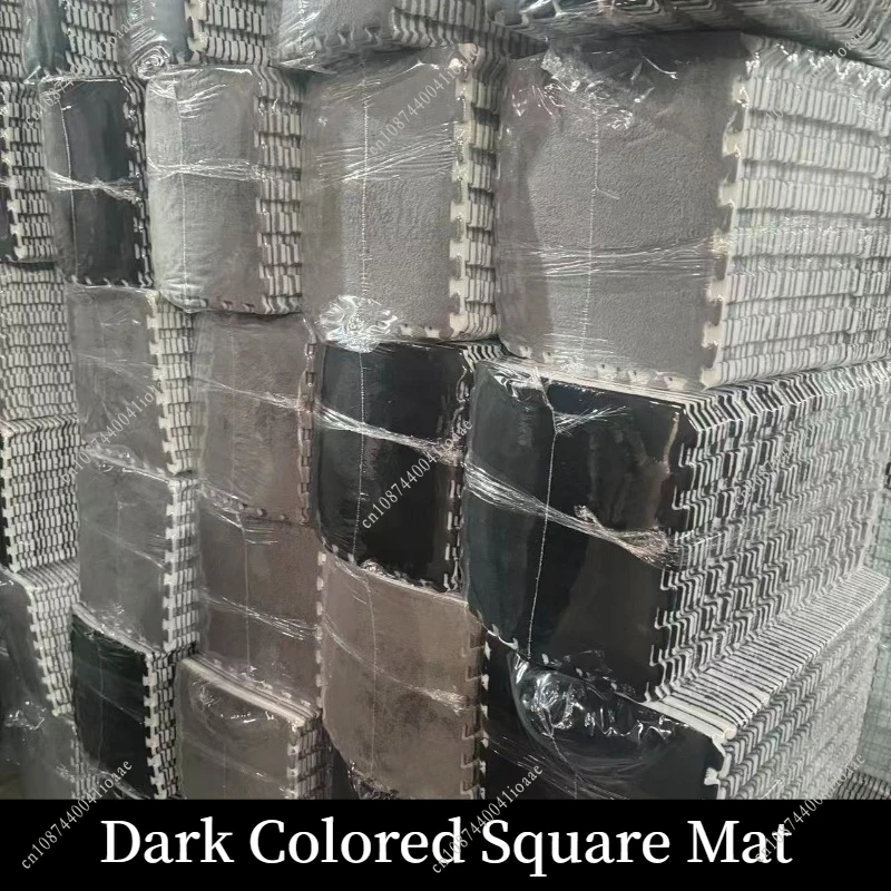 10/12/16 Uds. Alfombra cuadrada de mosaico mezclada y combinación de colores oscuros 30*30*1CM juego de alfombras cuadradas entrelazadas de espuma de felpa para mesita de noche