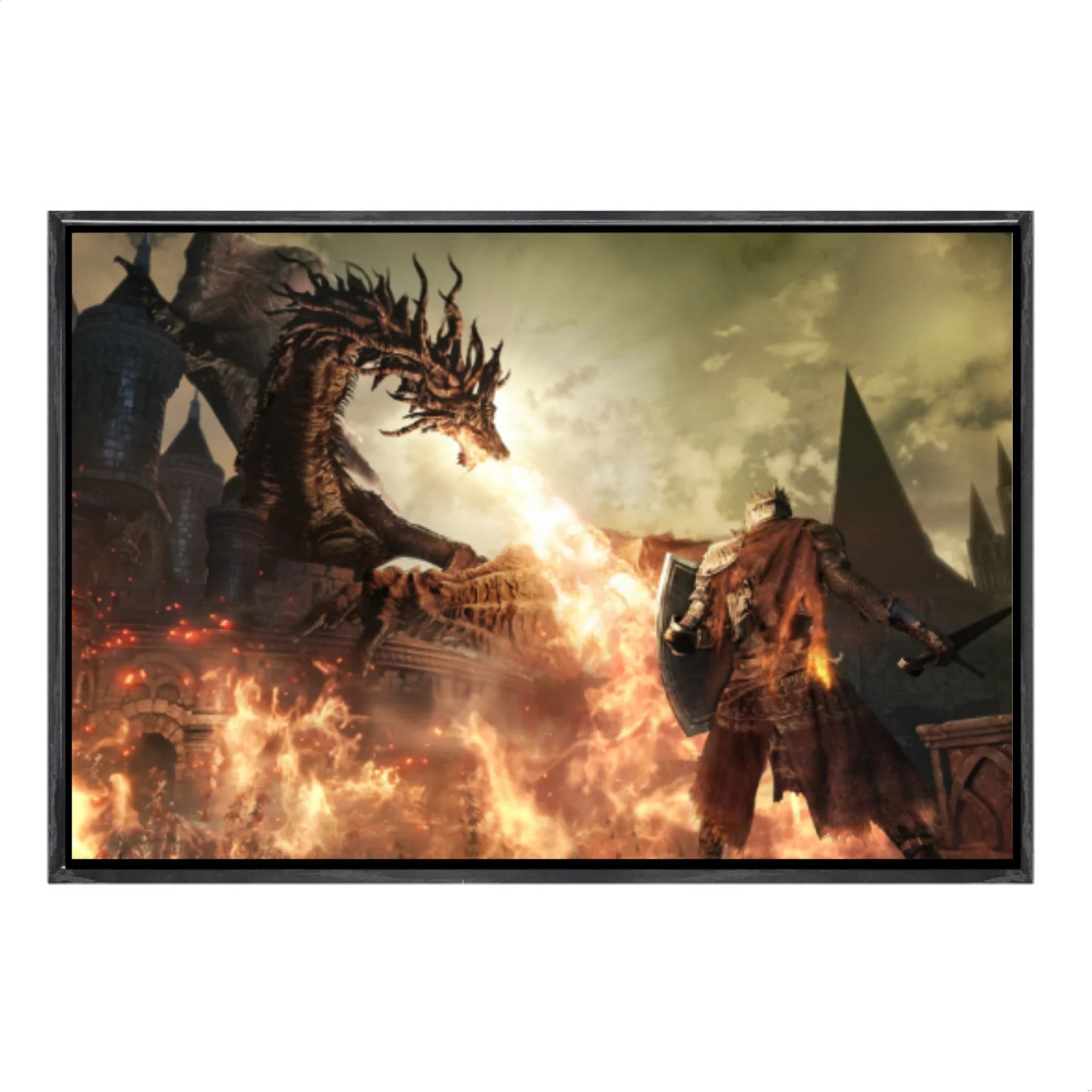 

Японская манга, многоразмерный холст, постер в двойной рамке, настенное искусство, темные души, домашний декор для гостиной, спальни