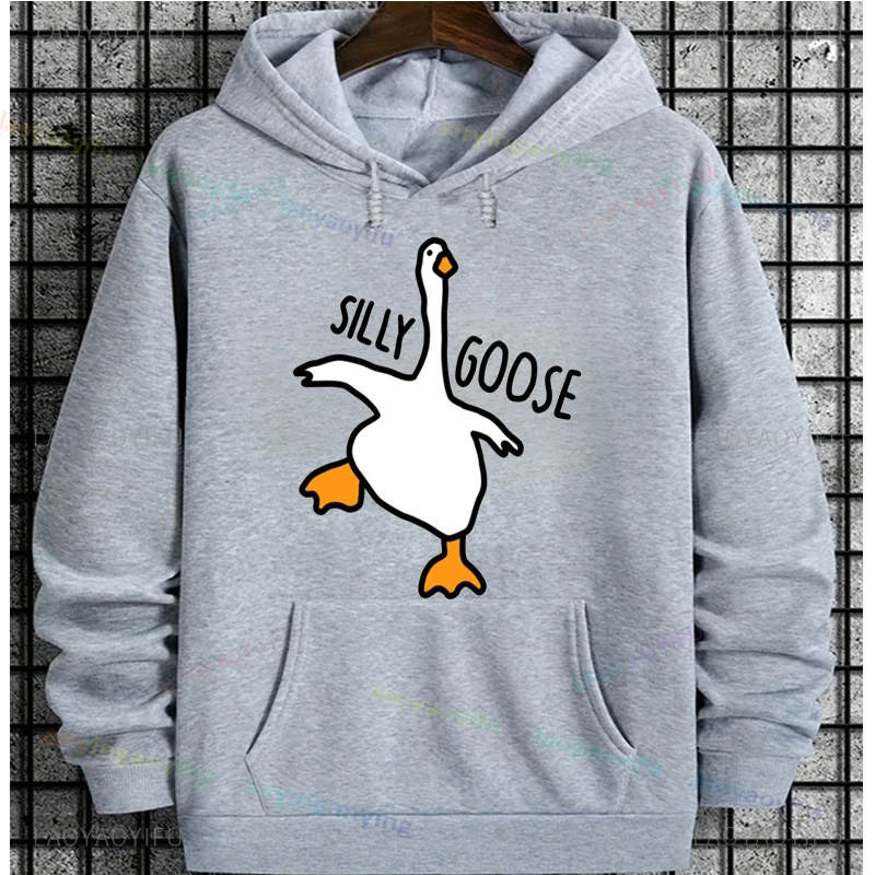 Silly Goose on The Loose Hoodie Long Sleeve T Shirt Men Women Harajuku Fashion Funny Graphic Pattern Hoodie High Quality Chothes