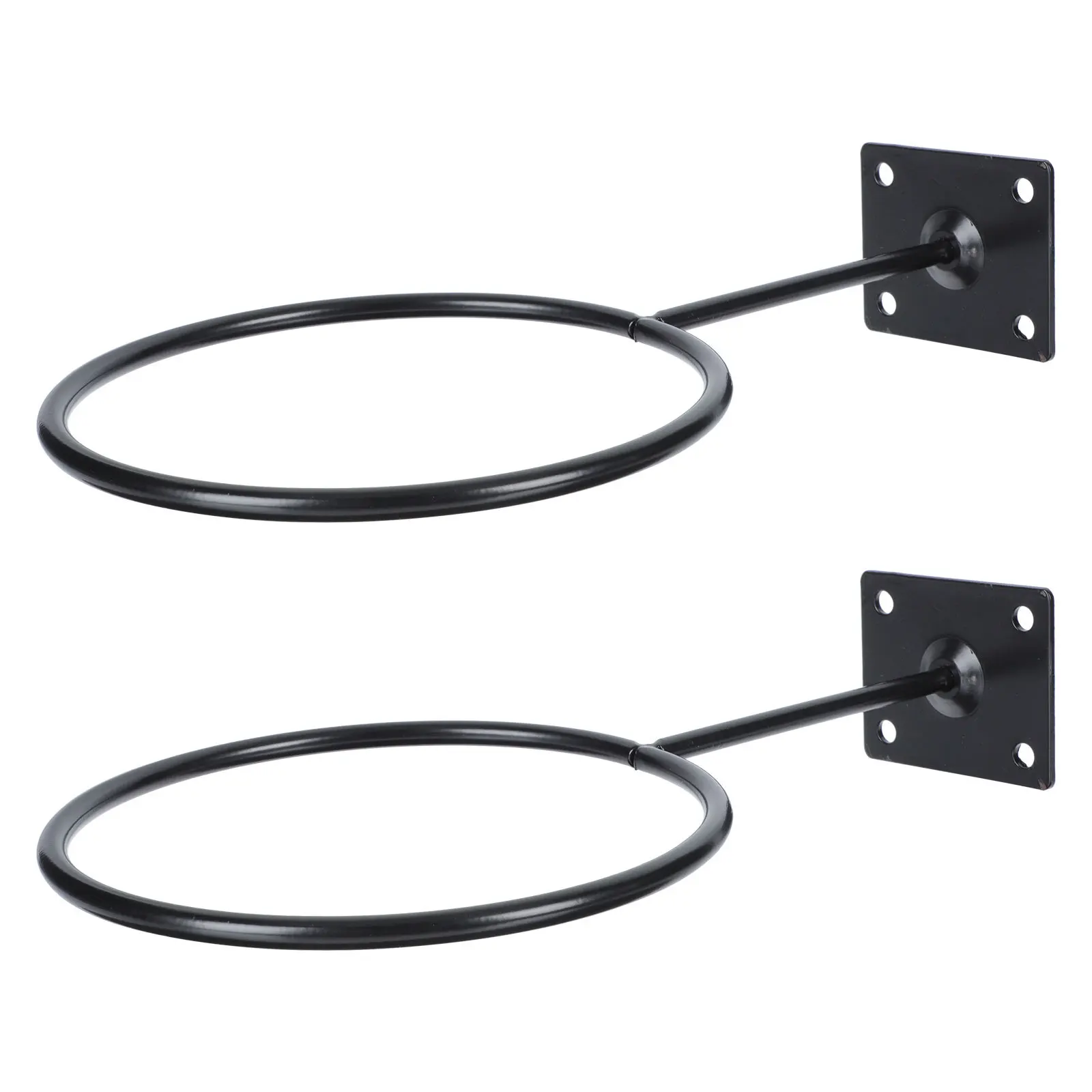 

2Pcs Wall Mounted Basketball Holder Iron Ball Rack Display Organizer Stand Basketball Storage Rack