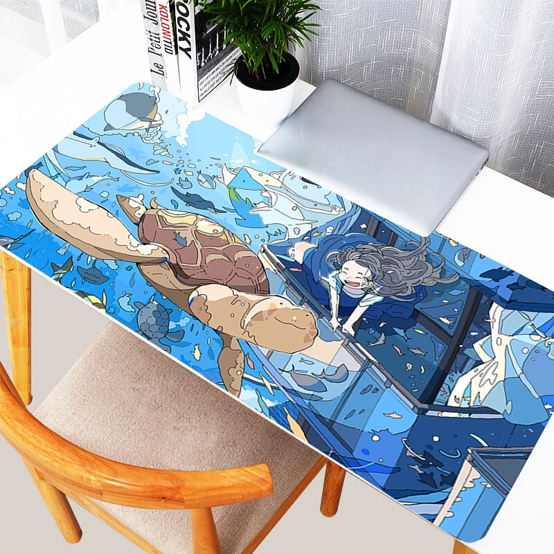 

Mouse Pad Laptop Gaming Accessories Keyboard Pad Laptop Underwater World Gamer Desk Mat Office PC Kawaii HD Mousepad Rug Carpet