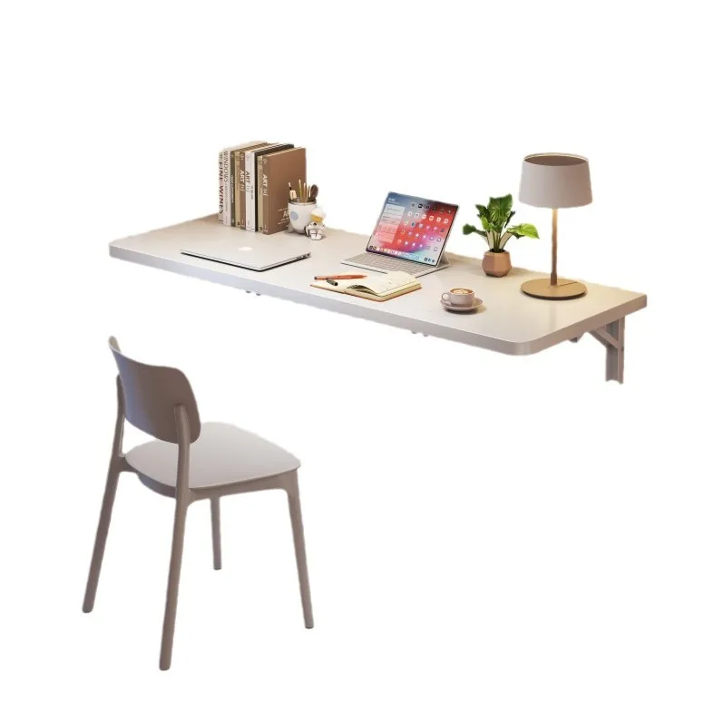 #Wall desk computer desk wall-mounted folding table wall solid wood shelf household suspended table kitchen baffle rack