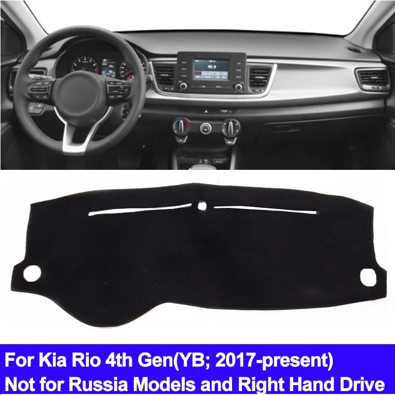 

Car Dashboard Cover Pad Dashboard Cover Carpet DashMat Dash Mat For Kia Rio 4th Generation 2017 2018 2019 YB Series LHD Dashmat