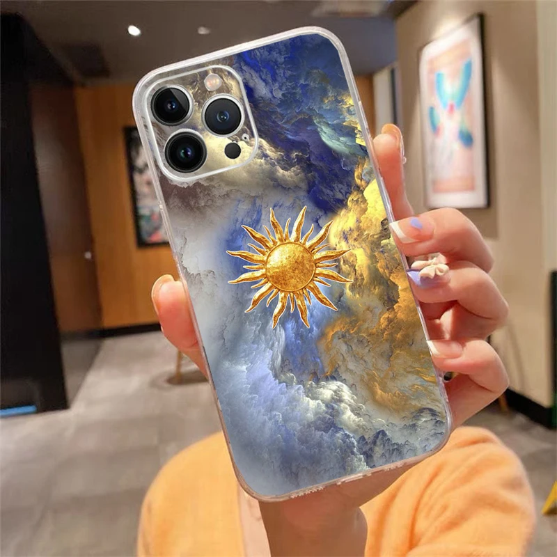 

Clound Moon Star Night Phone Case Carcasa Funda For iPhone 17 Pro Max Air 16 15 14 13 Pro Max 15 16 Pro 15Plus 16E Case