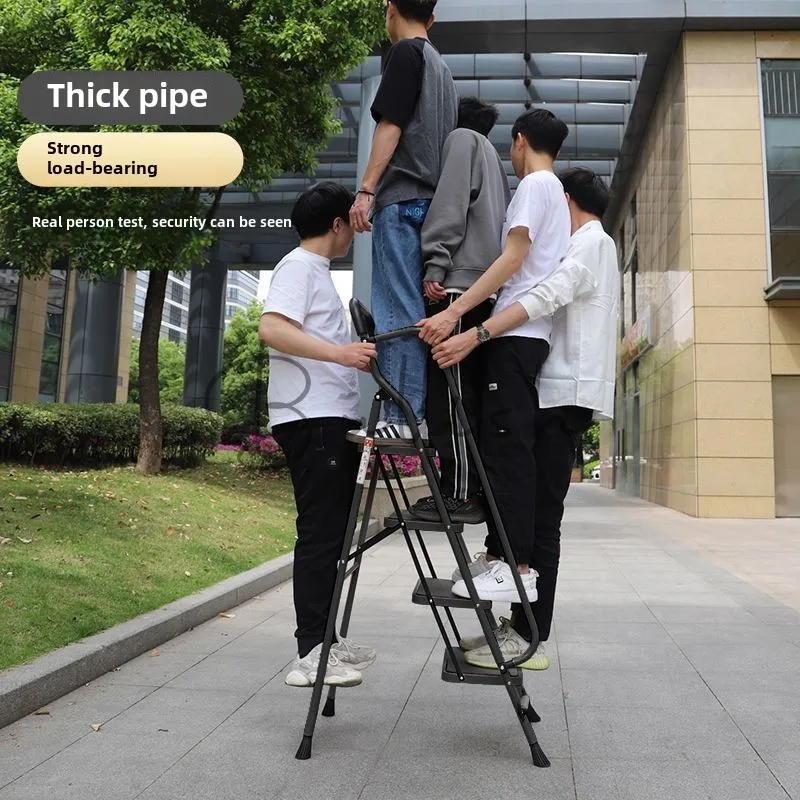 Klappleiter Haushaltsfischgrätenmuster Über der Wand Klettern Multifunktionaler Handlauf für den Innenbereich