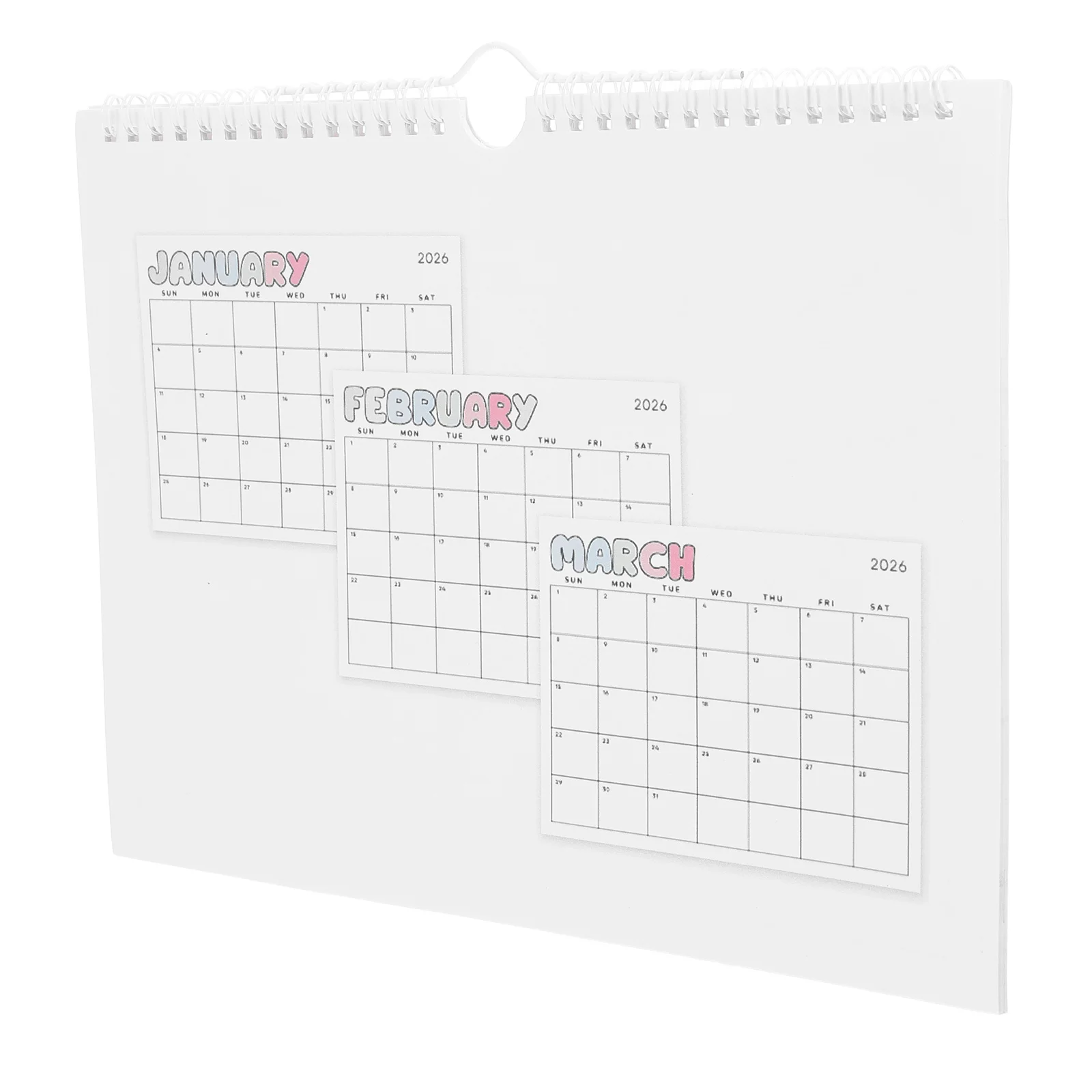

2026 Wall Calendar Large Spiral Bound Monthly Planner for Home Office Scheduling Organizing Sturdy Hanging Design