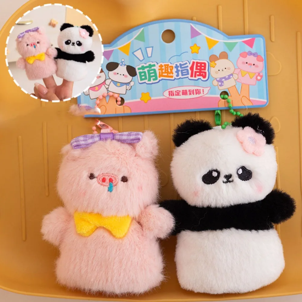 

1 pair Plush Doll Animal Finger Puppet Simulation Rabbit/Bear Stuffed Plush Penguin Toys Kitten/Puppy Early Education