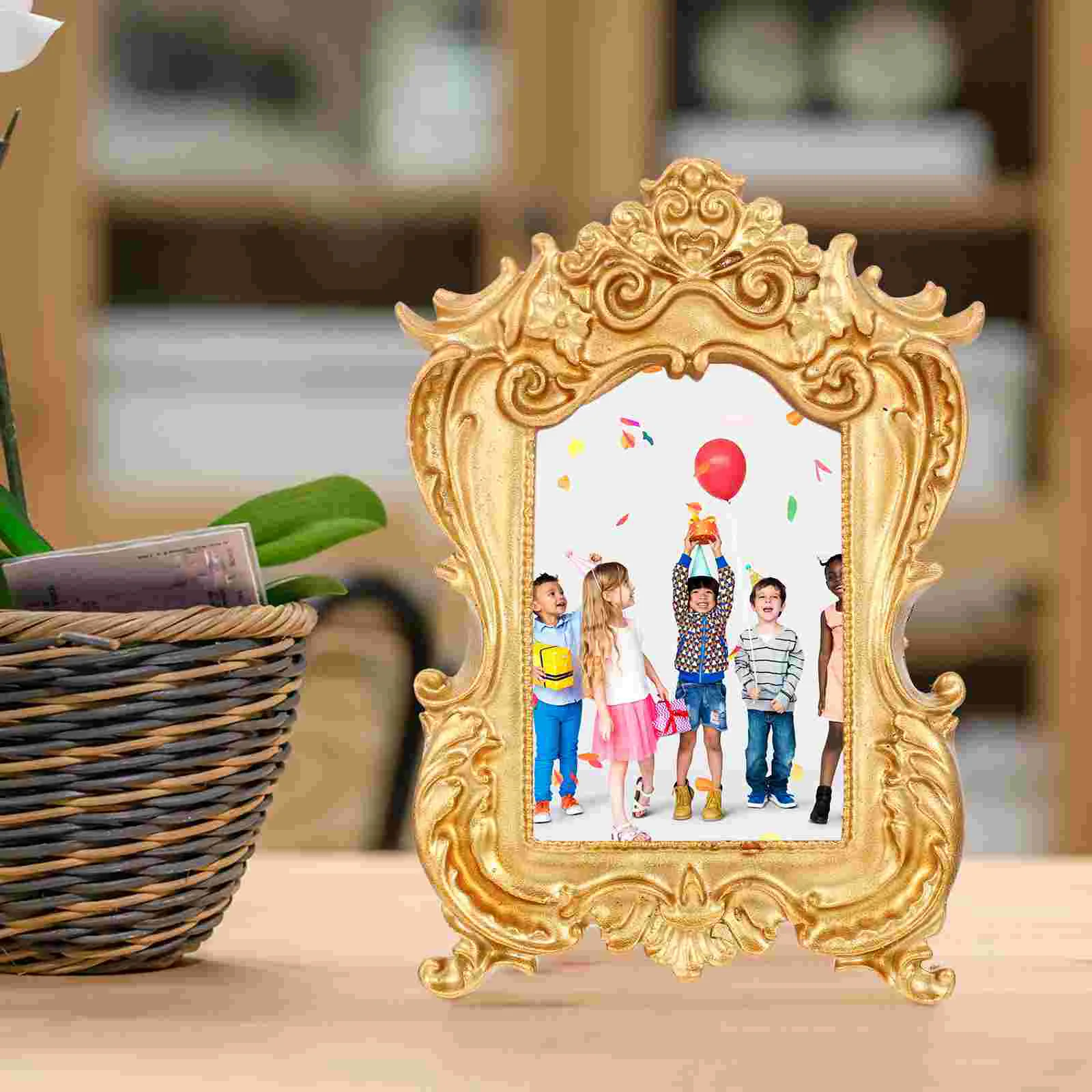 

Wedding Baroque Photo Frame Office Vintage Home Decor Artistic Picture Decorations for Ceremony Resin Holder Frames