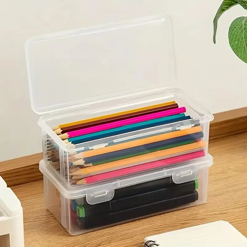 4pcs Large Transparent PP Material Storage Boxes - with Sealing Lids, Simple Unadorned Surface, Lightweight and Durable.