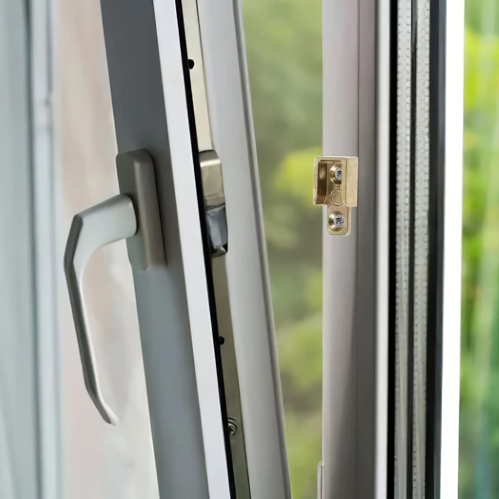 

Replacement Window Latch Keeper Zinc Alloy Strike Plate for Sliding Windows Smooth Operation Universal Fit Sash Lock Security