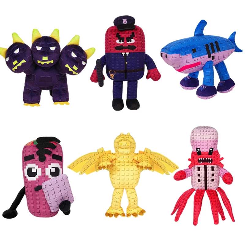 2026 novo 77 plantas vs brainrots cão de pelúcia monstro com três cabeças wl boneca de pelúcia bonito roubar um brainrot boneca brinquedo para presentes do miúdo