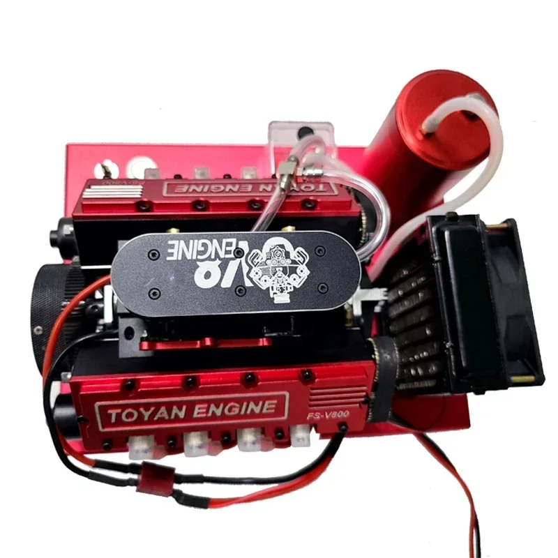 V8 Engine Model Methanol Version V8 Mini Engine Model FS-V800 Complete Set of Finished Metal Toy Gifts
