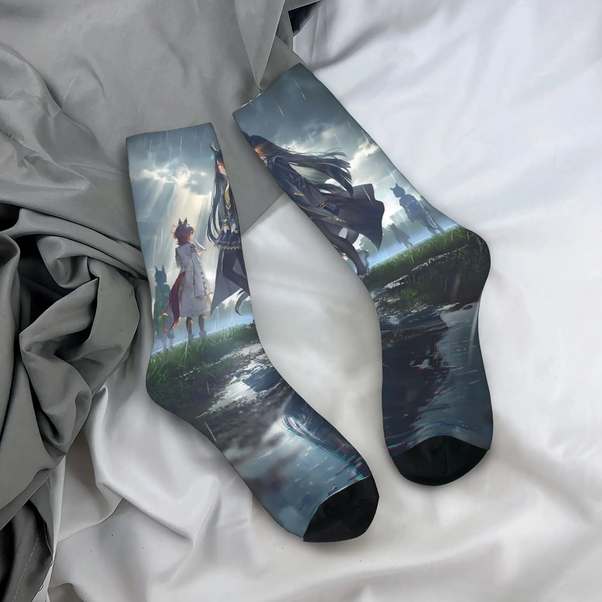 

Uma Musume Pretty Derby Stockings Fashion Socks Unisex Men Warm Soft Socks Autumn Outdoor Custom Non-Slip