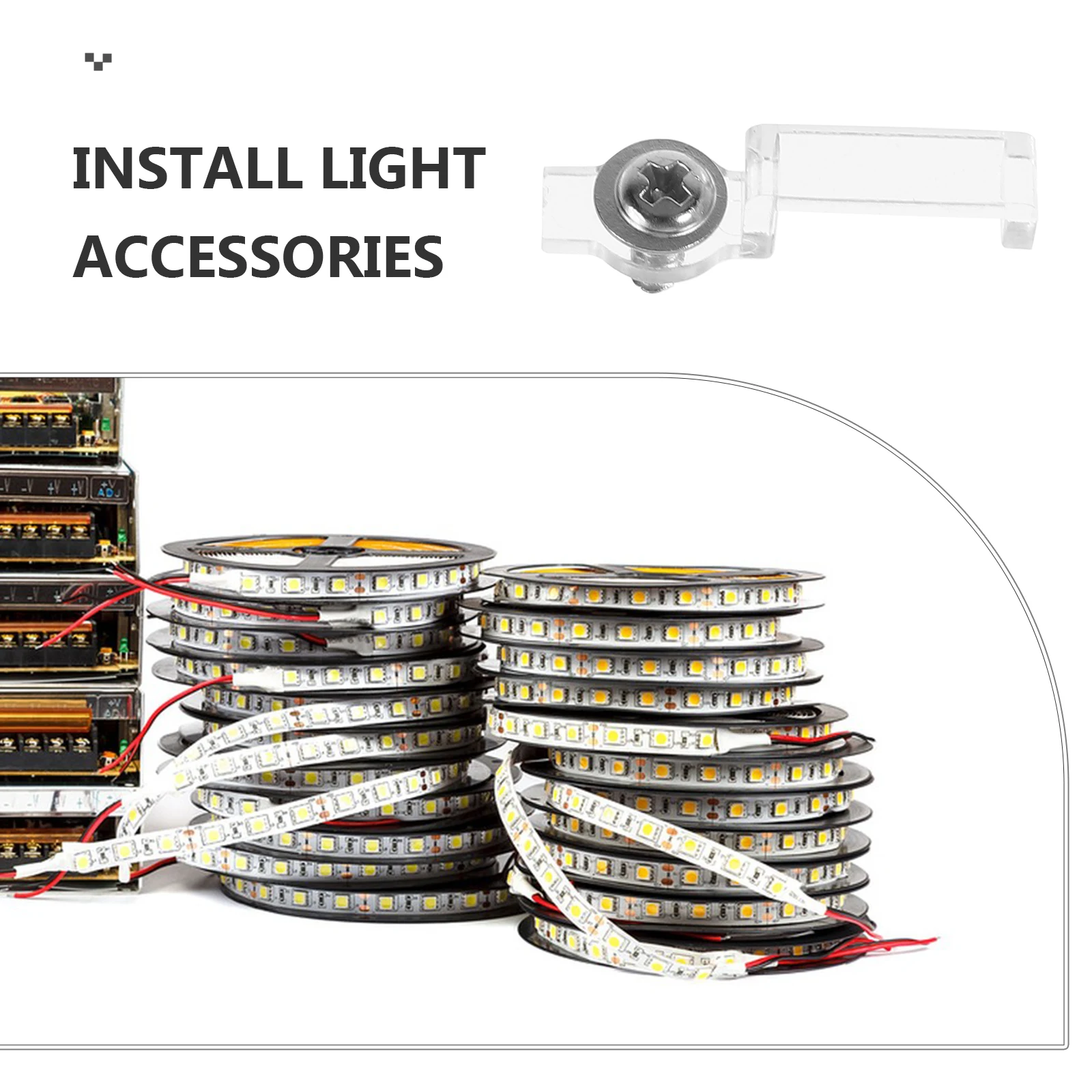 

100pcs LED Strip Light Clips Mounting Brackets for 10mm Lights Durable Plastic Easy Installation Outdoor Use Tools Parts