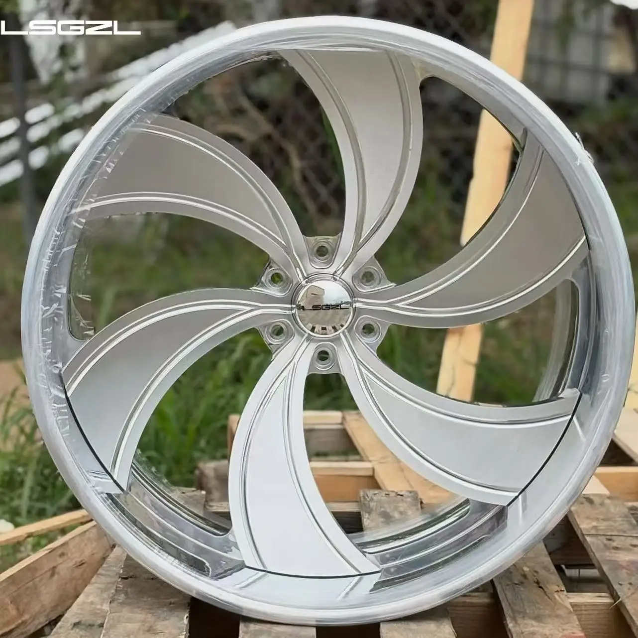 LSGZL Customized Directional wheel Forged Wheels 2 Pieces 20 22 24 Inch 5x127 5x130 6x139.7 for chevy c10 1500