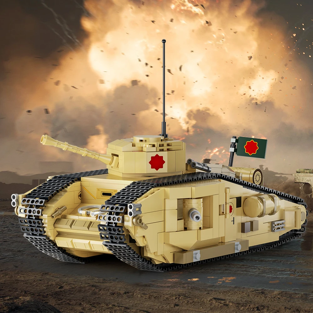 Gobricks MOC إنديانا جونز آخر الصليبية دبابة عسكرية مغامرة غزاة نموذج الطوب بنة مجموعة لعب للأطفال هدية