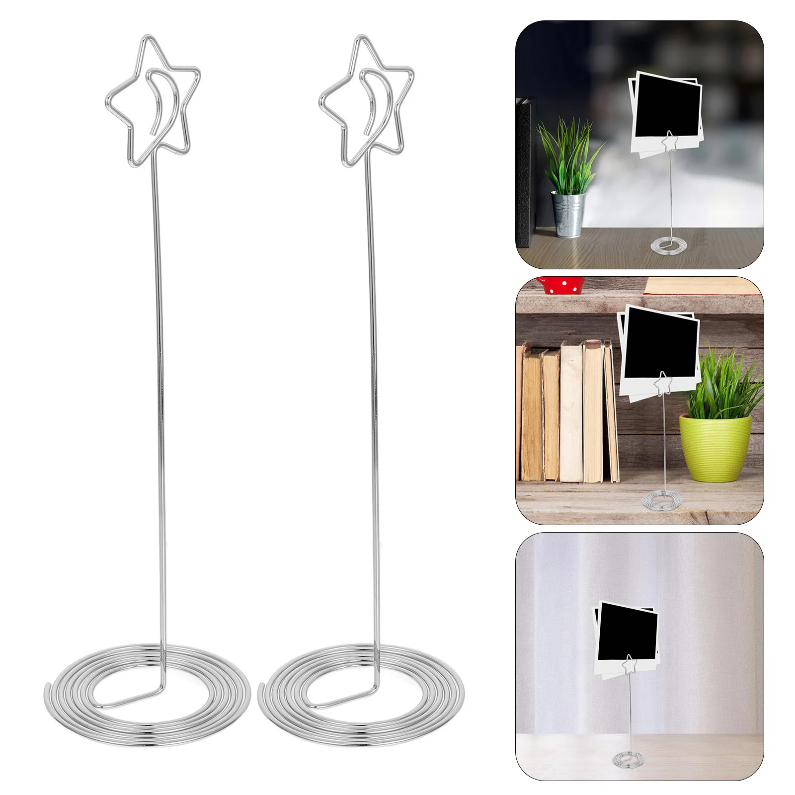 

12Pcs Metal Star Table Number Holders Clips Mini Place Card Holders for Weddings Parties Desktop Memo Clip Photo Note Stands