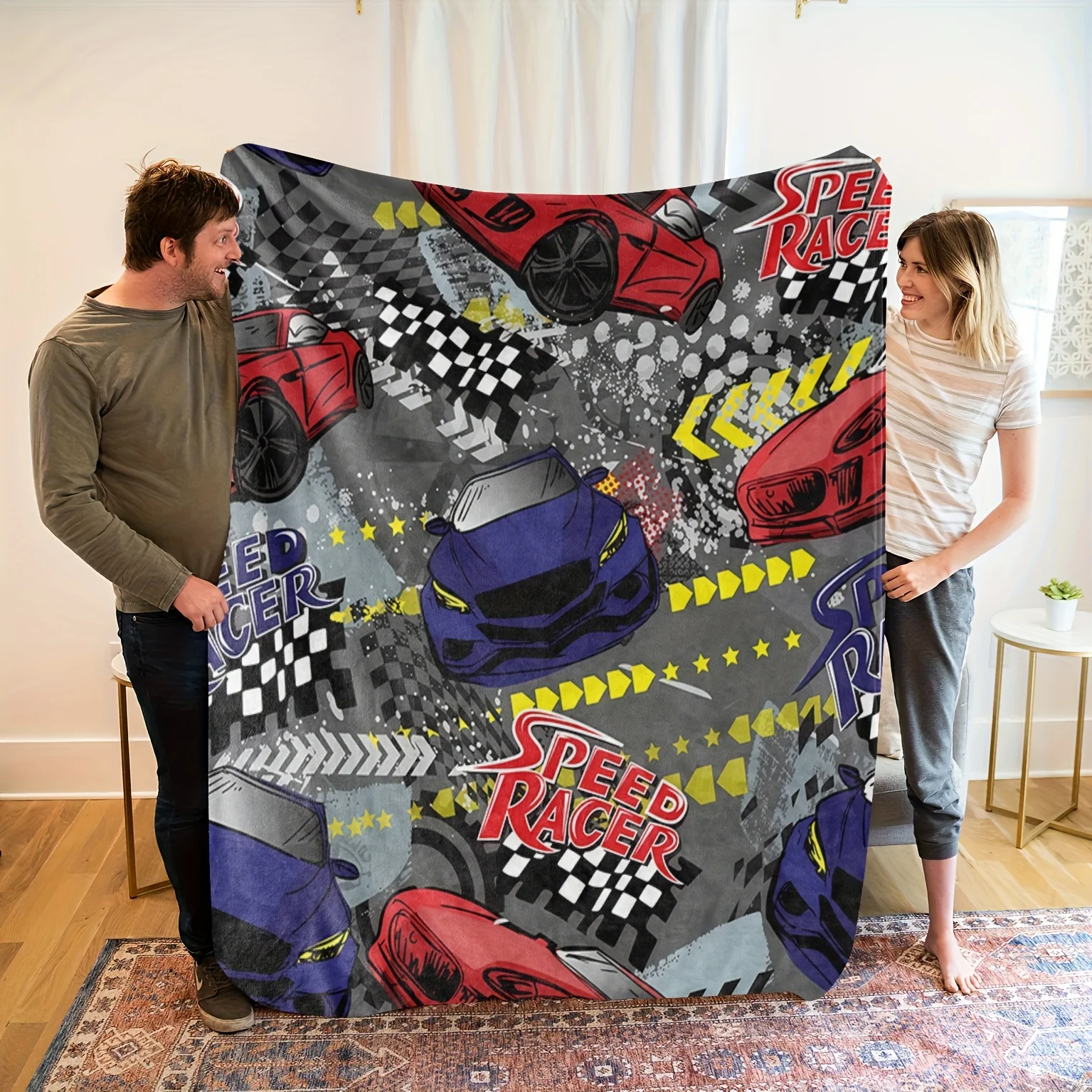 

1 шт. фланелевое одеяло с цветочным принтом в виде подснежника — 100% полиэстер, всесезонный семейный подарок в стиле природы