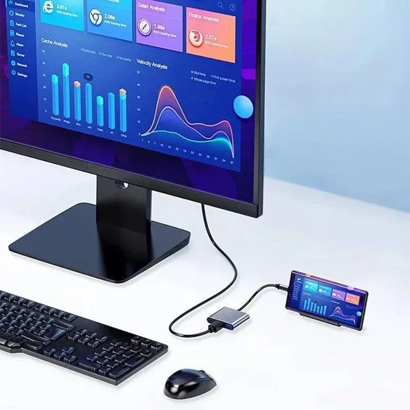 Hub USB-C 3 w 1 z HDMI, rozdzielacz kompatybilny z HDMI, stacja dokująca USB 3.0 typu C do HDMI, konwerter do Macbook Air Pro Laptop