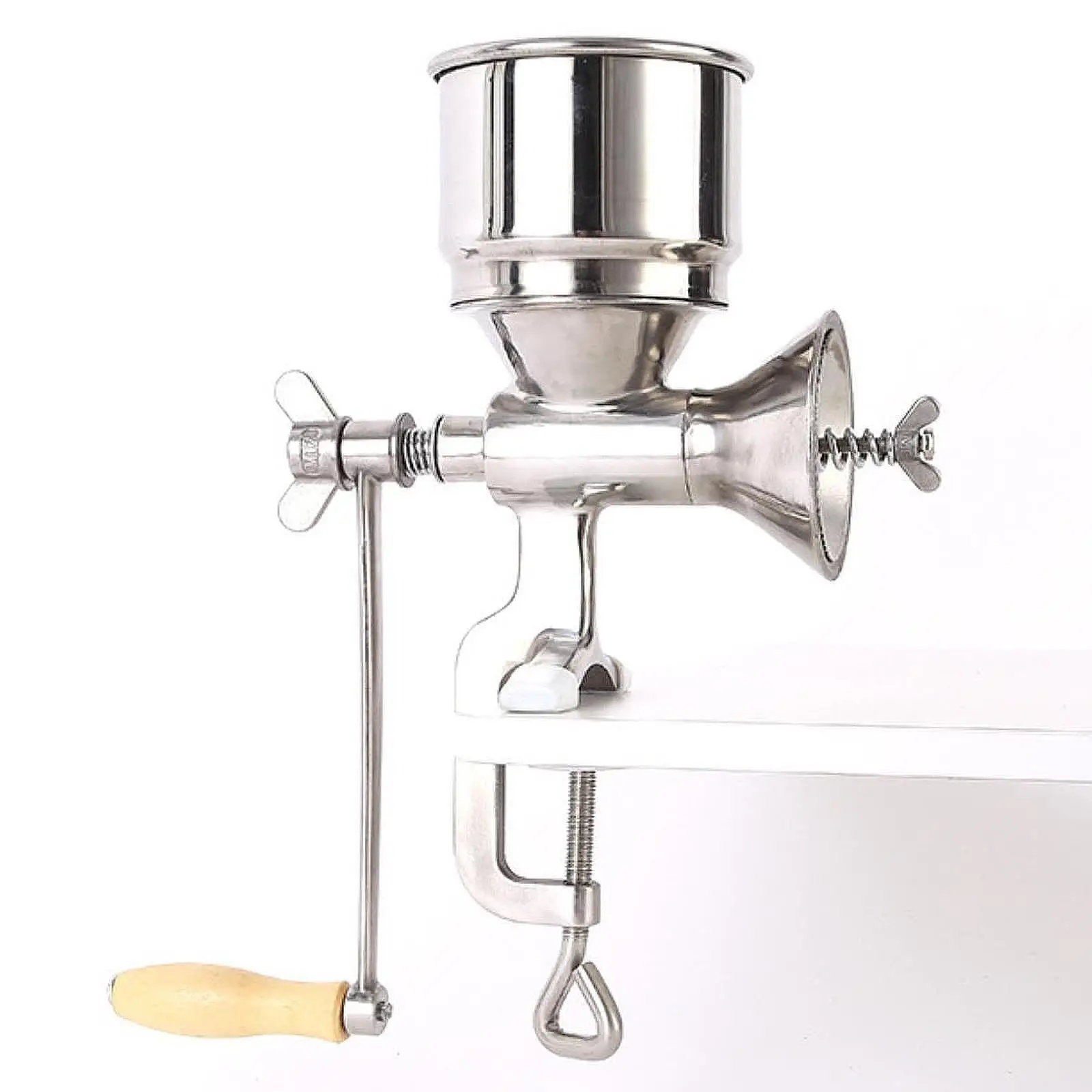 Manual Grain Mill Home Table Clamp Oats Rustproof Manual Grinding Machine