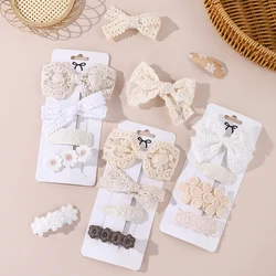 4Pcs/Set Baby Hair Clip Cute  Flower Butterfly Hairpins for Toddler Children Girl Lovely Clips Barrettes Headwear Accessories