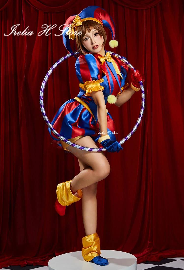Irelia H Store The Amazing Digital Circus Pomni Cosplay Costume Anime Jocker set Halloween costumes for women