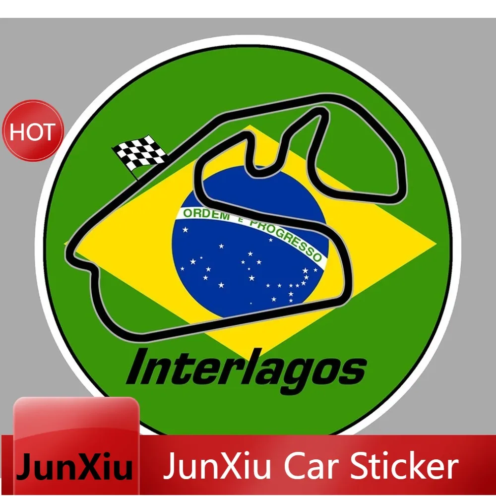 Vinyl Decal Interlagos Brazil Racing Track Scratch Proof No For Motorcycle Scratch Coverage Motorcycle Decoration