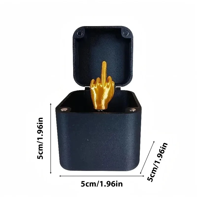 Surprise Pop Up Middle Finger Box Funny Novelty Desk Toy Gag Gift for Holiday & Daily Home Office Decor