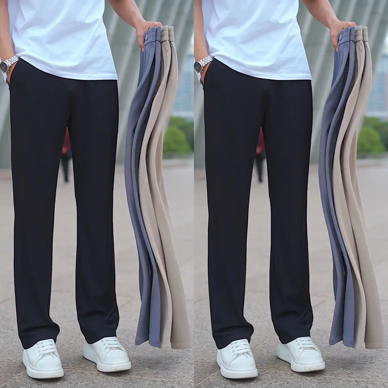 

Мужские летние повседневные брюки ACMEOSTUDO: прямые, дышащие, свободные, стройнящие, универсальные, удобные, модные, длинные