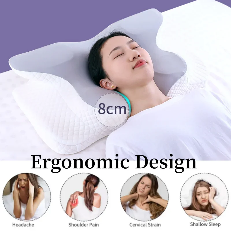 Neck Pillow Pain Relief Slow Rebound Comfortable Memory Foam Sleep Pillow Cervical Orthopedic Neck Massage Bed Pillow