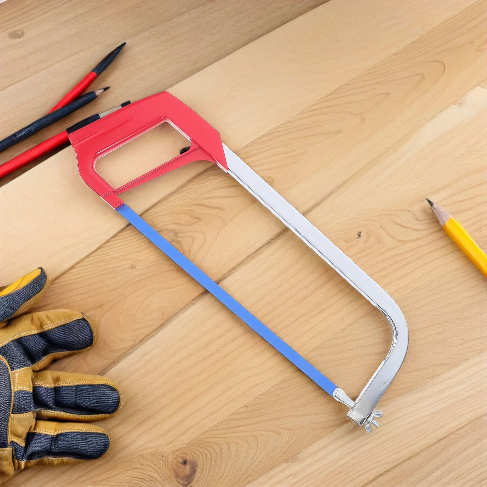 Cadre de scie à main en alliage d'aluminium, arc de scie à métaux en acier réglable pour le travail du bois, outil de coupe Portable, accessoire de cadre de scie