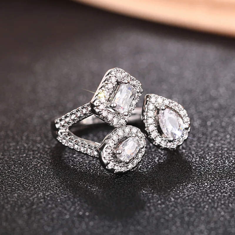 

HIBRIDE Women's Clothing Fashion Adjustable Accessories Size Everyday Classic Ring Jewelry Set Travel Wedding Gift Holiday R33