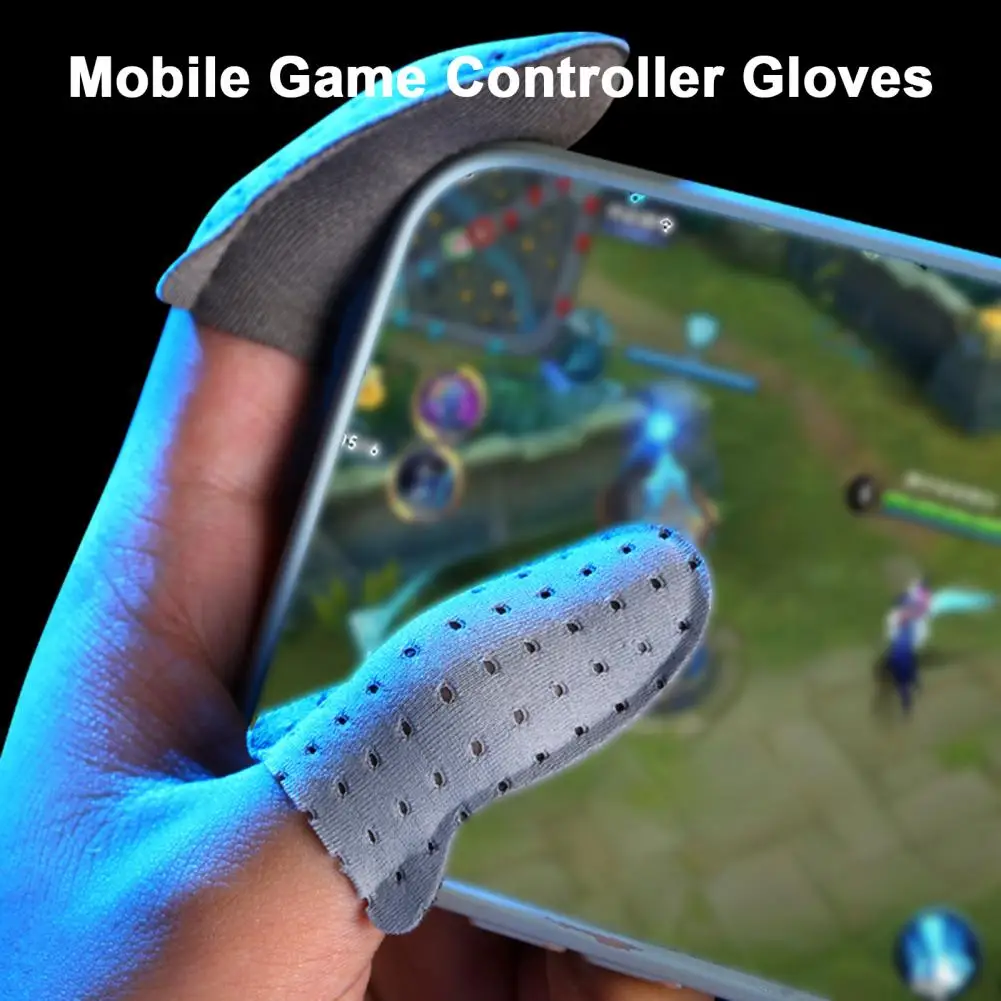 10 Pairs Finger Cots Gaming Finger Sleeves Wear Resistant Reusable Mobile Screen Game Controller Sweat-proof Gloves