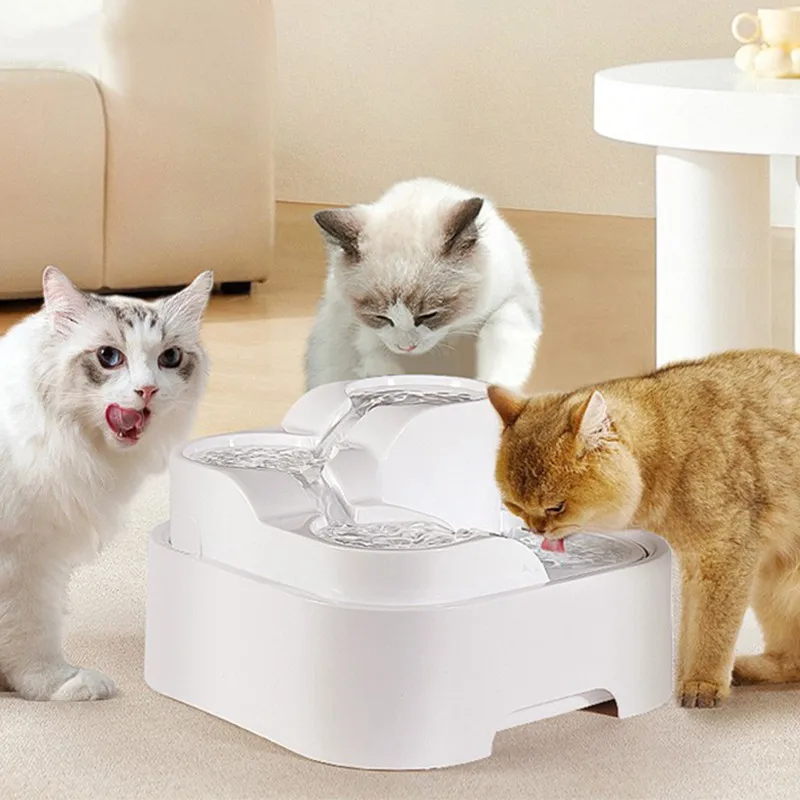 2L Automatic Cat Water Fountain Smart Filter Circulating Water Dispenser USB Electric Kitten Drinking Troughs Pet Products Cats