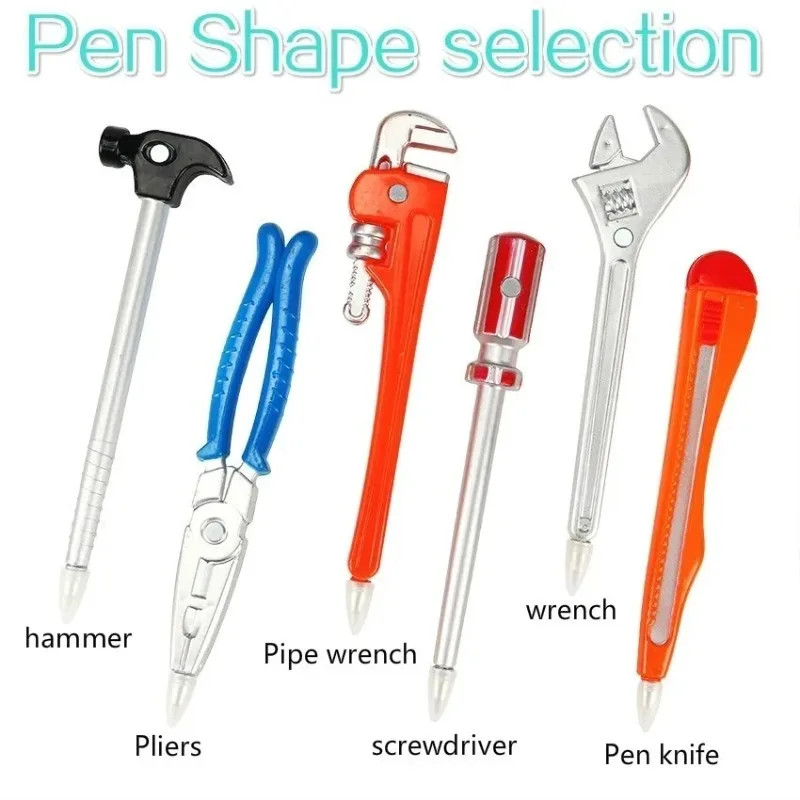 Creative Ballpoint Pens Simulation Hardware Tools Vise Hand Knife Hammer Office School Writing Supplies Stationery Learning