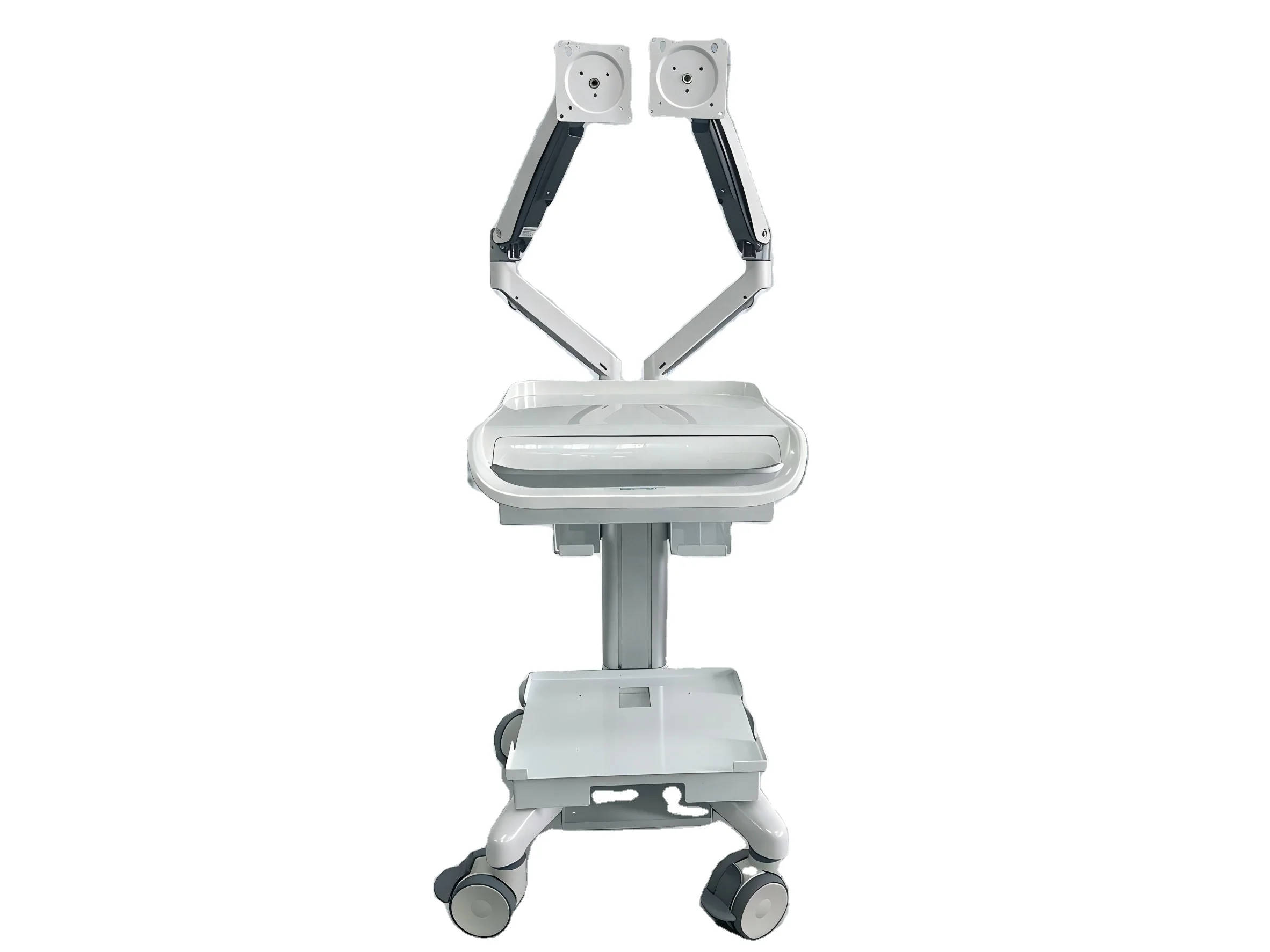 M6 Medical Computer Cart Has A 5-year Warranty, 23 Inches Wide, Ergonomic , Adjustable Arm Display Stand, and Is Sold