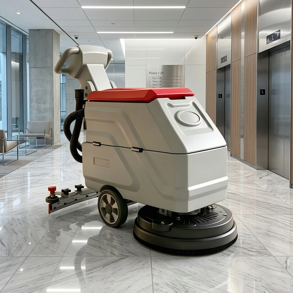 Walk Behind Floor Scrubber 720mm Cleaning Width Commercial Floor Scrubber for Tile Marble Floor