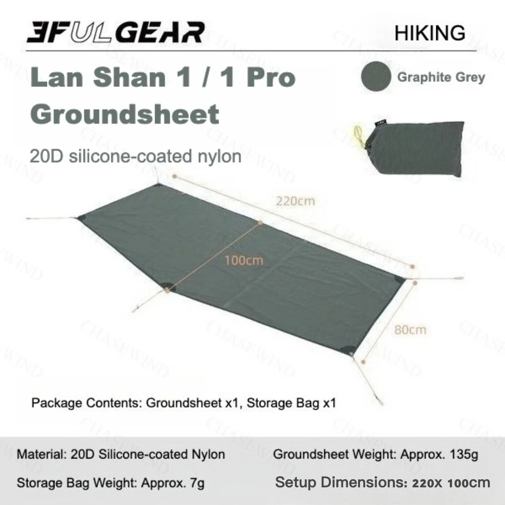 3F UL GEAR Lanshan 1/2 Tent 20D Badmat Outdoor Camping Tent Accessoires Ultralichte Mat