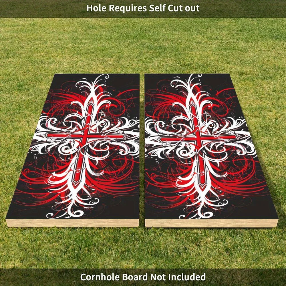 ملصق بنمط وشم متقاطع، شارات رمل من الفينيل المسطح ثنائية الأبعاد - صديقة للميزانية وقيمة عالية، خالية من الفقاعات وسهلة اللصق، وات #5