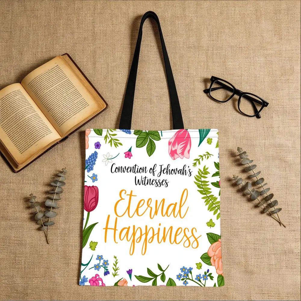 1pc Large Floral Tote Bag with 