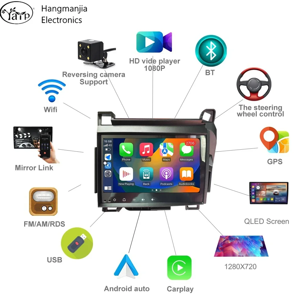 hangmanjia Android 13 Car Radio For Lexus CT200H CT200 2011-2019  Auto Radio Carplay GPS Navigation Multimedia Video Autoradio