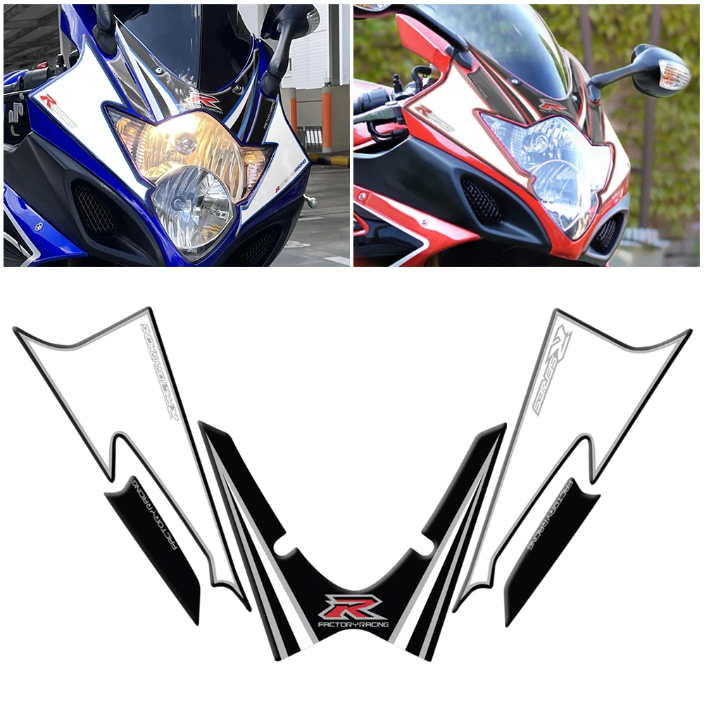 

Motorcycle Front Fairing 3D Gel Protector Decorative Stickers for SUZUKI GSXR1000 K5 K6 2005 - 2006 GSXR 1000 Front Fairing Head