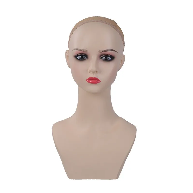 Realistische Vrouwelijke Mannequin Pop Hoofd Pvc Dummy Hoofd Voor Pruik Sieraden Hoeden Display